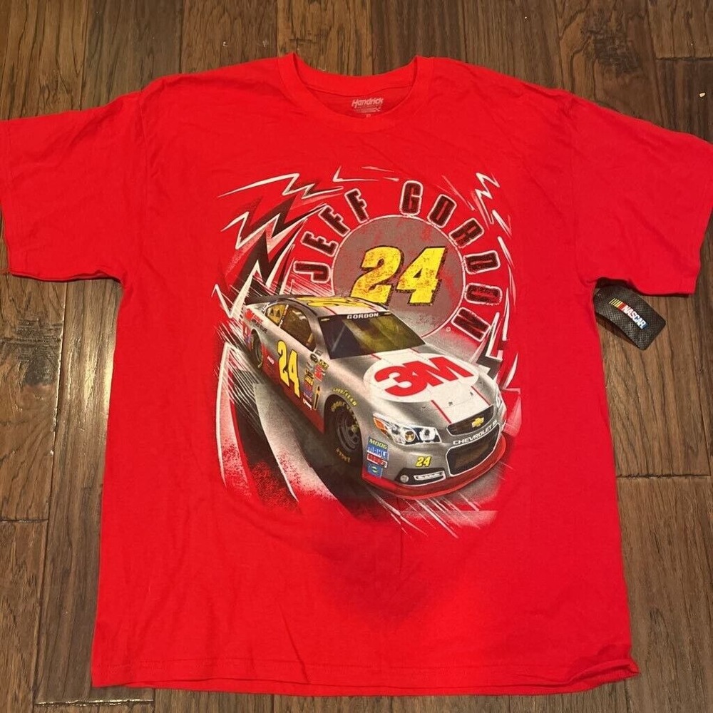 Hendrick Motorsports Jeff Gordon 3M NASCAR Mens T-Shirt Red Crew Cotton XL New